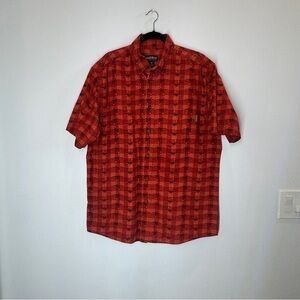 Woolrich Red “Brick Kayaks” Casual Button Down Shirt Large